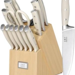 Premium Knife Set, High Carbon Stainless Steel, Ergonomic Triple-rivet Handles, Chef's Kitchen Use, Masterful Craftsmans