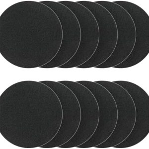 Compost Bin Charcoal Filters - 6.7 Inch Replacement for Kitchen Compost Bucket - 12-Pack Filters for Home Countertop Pai