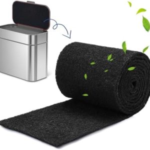 Compost Bin Charcoal Filters - Activated Carbon Thickening Sheets for Kitchen Countertop Compost Bins - Trimmable 78.7 x